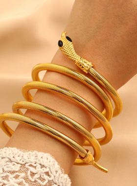 欧美爆款骸骨之城蛇手链自由调节