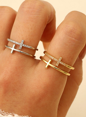 欧美指环跨境简约多层开口