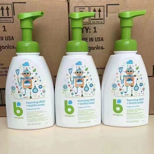 美国甘尼克babyganics宝宝奶瓶清洗剂婴儿童餐具玩具清洁液 473ml