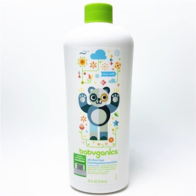 甘尼克babyganics泡沫洗手液儿童免洗除菌消毒清洁剂补充装 473ml