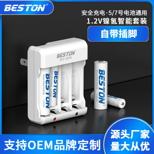 beston佰仕通 无线话筒玩具遥控器1.2V5/7号充电电池家用套装现货