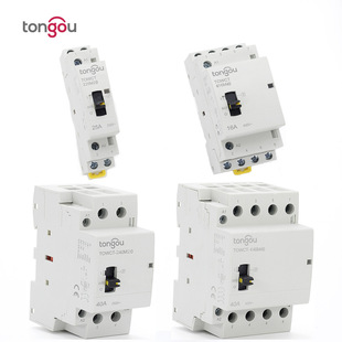 TONGOU交流接触器2P4P半自动2常开4常开16A20A25A32A40A63A外贸