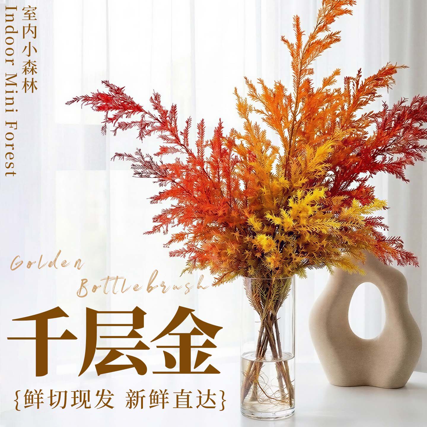特级高品质千层金绿植物花束水培黄金香柳鲜花切花云南直发绿植物
