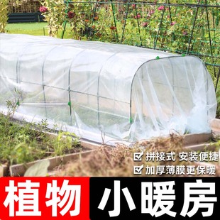 简易菜园养花绿植家用花棚暖棚阳台包塑管遮阳 植物保暖房防冻冬季