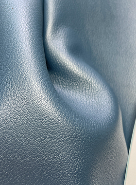 意大利antiba缩纹山羊皮玛瑙蓝色头层真皮包包料手工diy挂件皮革