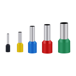 管型VE冷压接线端子E1008 VE7512针型预绝缘端头黄铜线耳 100只装