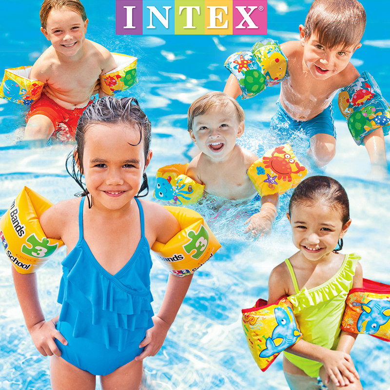 INTEX手臂圈充气浮圈儿童救生圈加厚手臂小孩浮圈游泳圈成人水袖