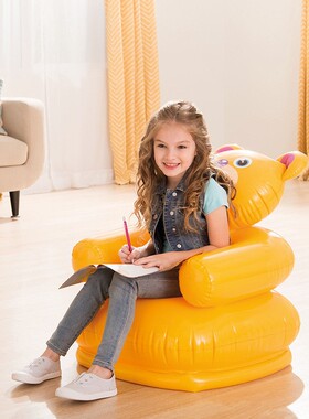 INTEX充气沙发儿童座椅宝宝便携式安全靠背坐椅凳子男女小孩椅子