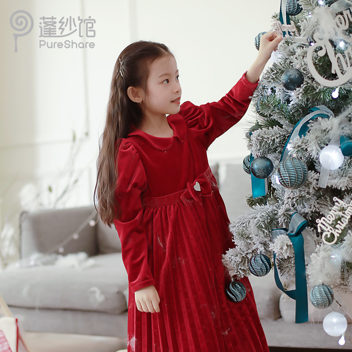 pureshare蓬纱馆女童新年衣服