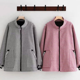 冬季短款棉布加绒加厚罩衣女外穿耐磨耐脏长袖围裙上班工作服外套