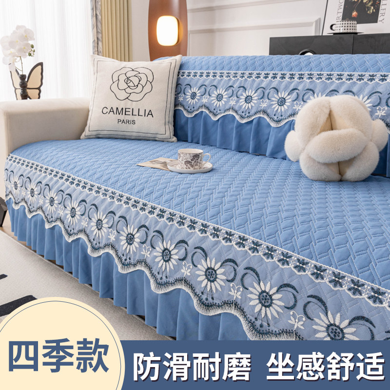 简约沙发垫四季通用防滑全盖沙发床套罩夹棉直排单人三人坐垫子厚
