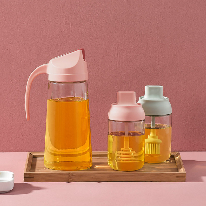 玻璃油壶厨房家用自动开合装油倒油防漏大容量调料酱油醋油瓶油罐