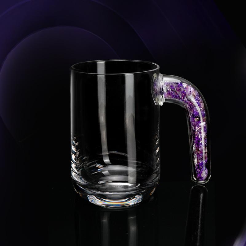 雅悟堂 水晶玻璃杯大容量耐熱茶水杯家用辦公杯高檔茶具送禮禮盒