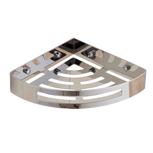 博润304不锈钢置物架 卫生间无电镀长方形板篮|浴室置物架|角架