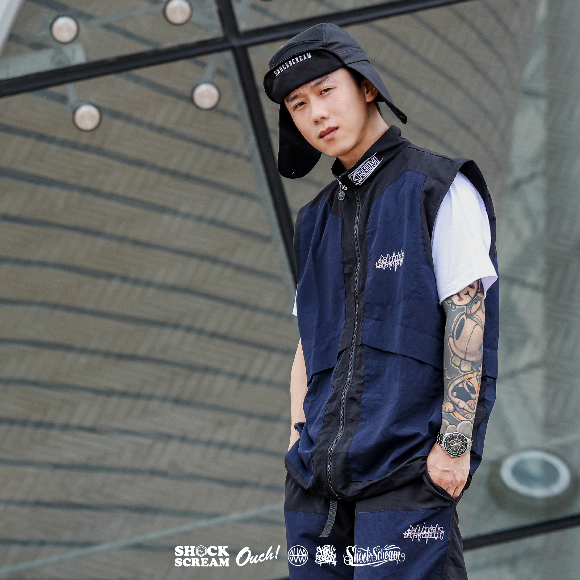 原创贴布冲锋马甲SHOCKSCREAM