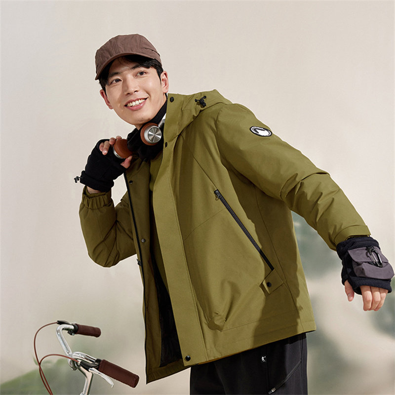 乔丹男款羽绒服2024冬季新款加棉保暖宽松型外套男QDFGM3244529