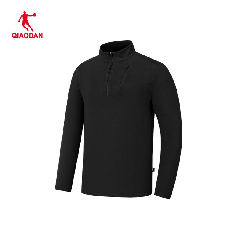 乔丹长袖T恤衫男2025冬季加绒保暖户外修身运动上衣QDFTL3254453