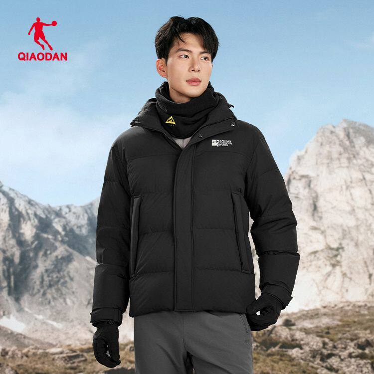 乔丹羽绒服男短款2025冬季新款保暖防风加厚运动外套QDFGM3254344