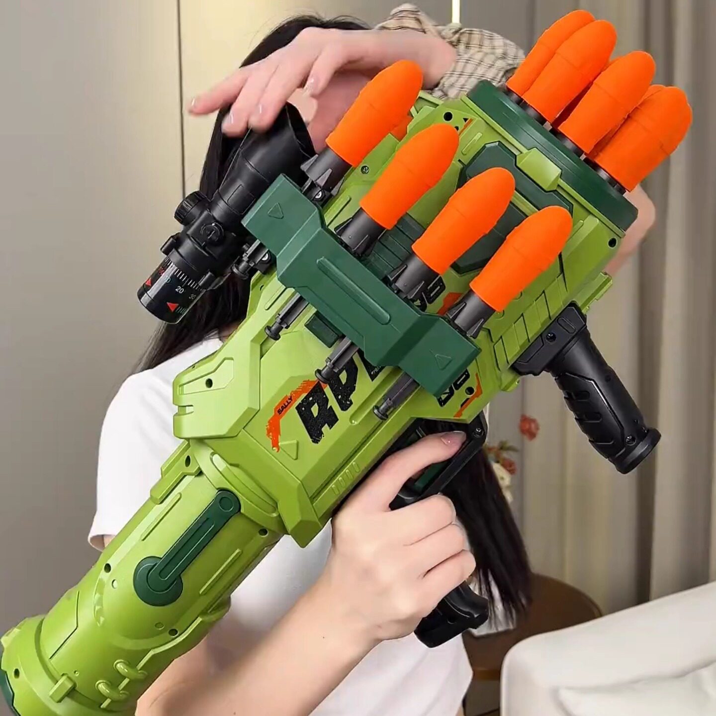 儿童泡沫弹RPG8连发软弹枪户外火箭筒对战玩具生日礼物男童3-12岁