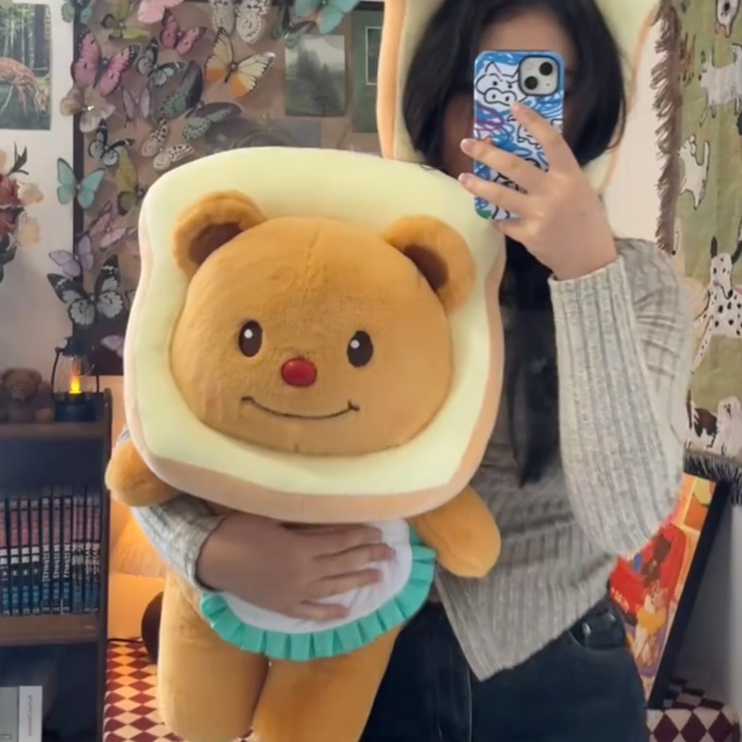 泰国吐司面包黄油小熊玩偶公仔布娃娃女孩睡觉抱可爱奶油毛绒玩具