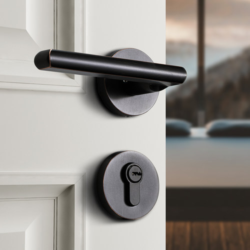 名门静音门锁美式分体锁