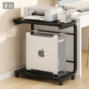 台式 电脑主机托架两层带轮机箱底座架悬空支架放置架可移动小推车
