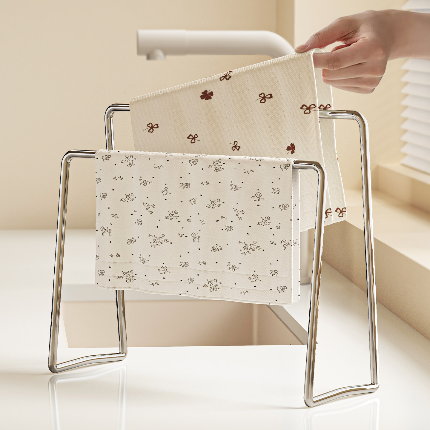 不锈钢厨房抹布置物架台面窄边洗碗巾收纳架子家用水槽专用晾晒架,厨房/烹饪用具,抹布架/厨房清洁收纳架,淘宝优惠券,粉丝福利购,淘宝优惠卷