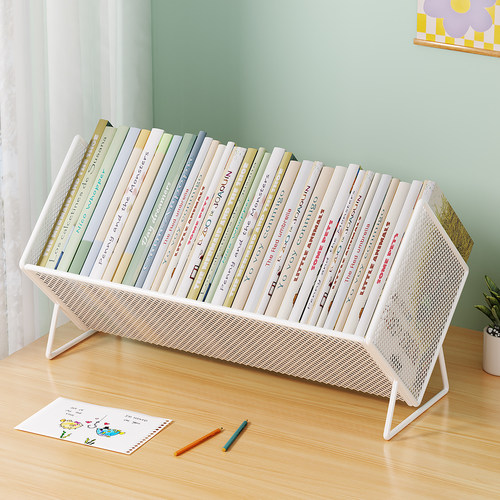 桌面书架置物架家用小型绘本收纳架学生书本收纳神器简易立式书立