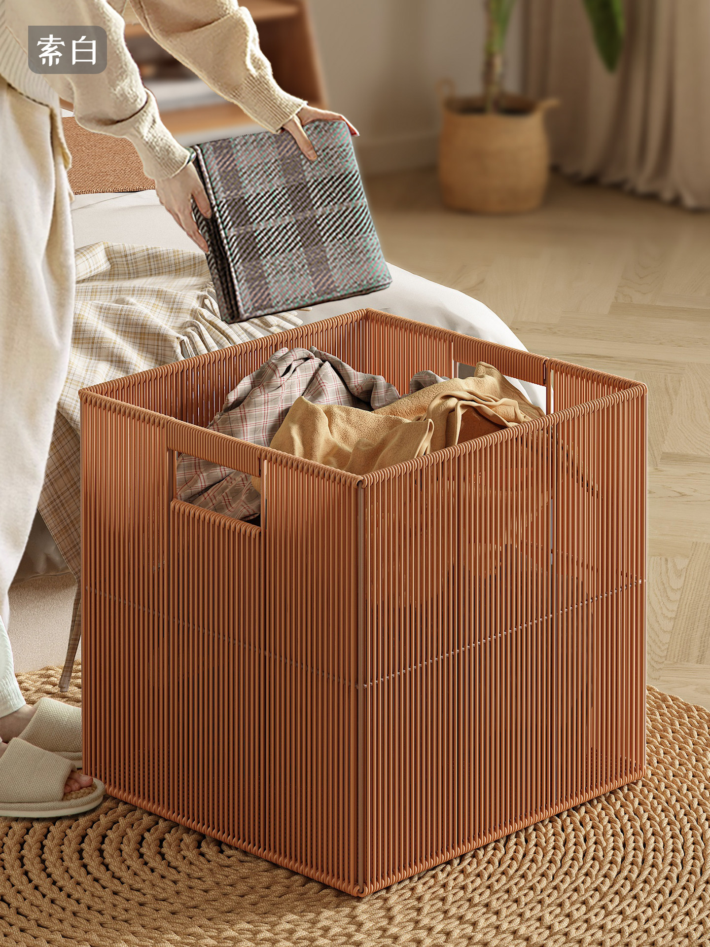 彷藤脏衣服篮脏衣服储物篮高颜值浴室家用脏衣服篮洗衣篮篮,收纳整理,脏衣篮,淘宝优惠券,粉丝福利购,淘宝优惠卷