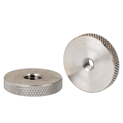 304不锈钢滚花手拧网纹圆螺母