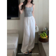 女直筒拖地长裤 慵懒垂感莱赛尔宽松休闲阔腿裤 懒人舒适区 辰米范