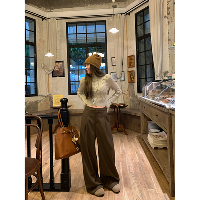 西装阔腿休闲裤女显瘦垂感长裤