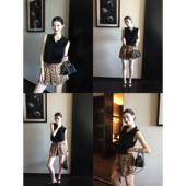 热裤 辰米范 子 女高腰阔腿休闲裤 A字美式 野性DNA 复古辣妹豹纹短裤