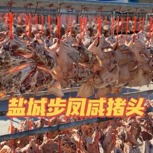 江苏盐城步凤特产农家整只咸猪头咸猪脸肉腊猪耳猪舌腊肉8斤装