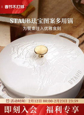 staub珐宝法国进口珐琅初雪雪花锅铸铁锅汤锅无涂层煲汤炖锅炖盅
