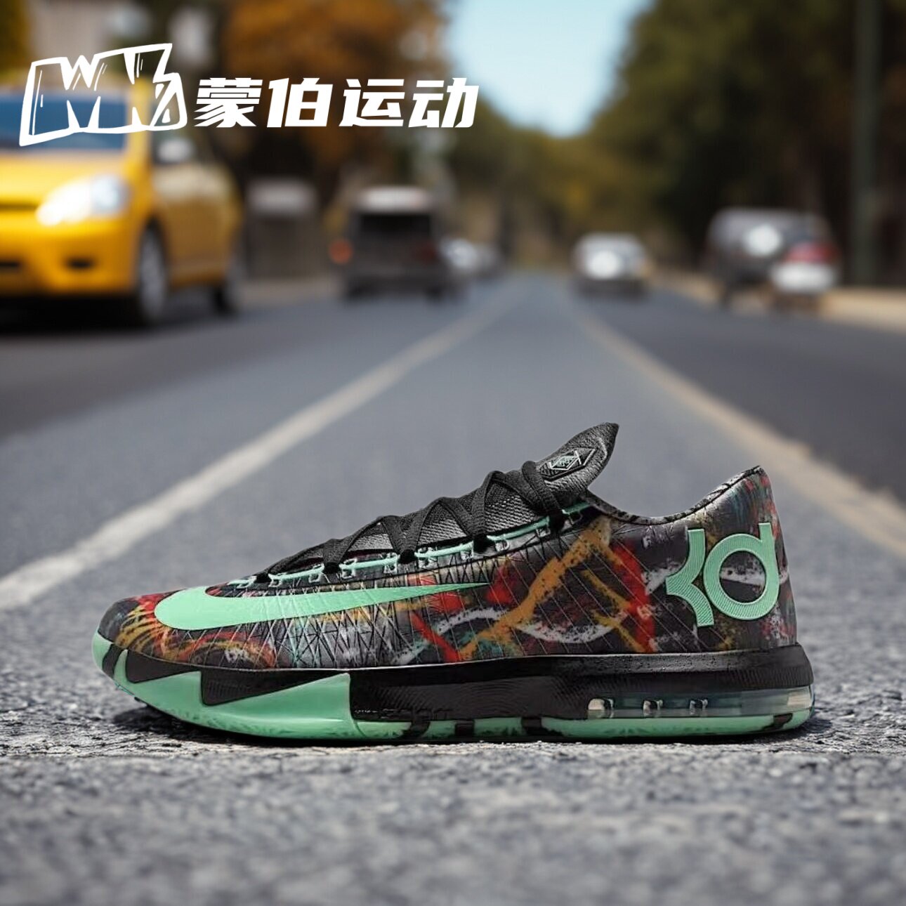 Nike KD6杜兰特6代 黑绿 全明星低帮实战篮球鞋 FQ8356-900