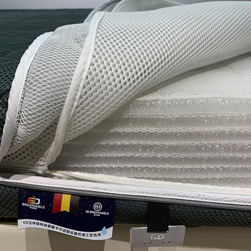 可水洗透气防潮6D防螨抑菌床垫
