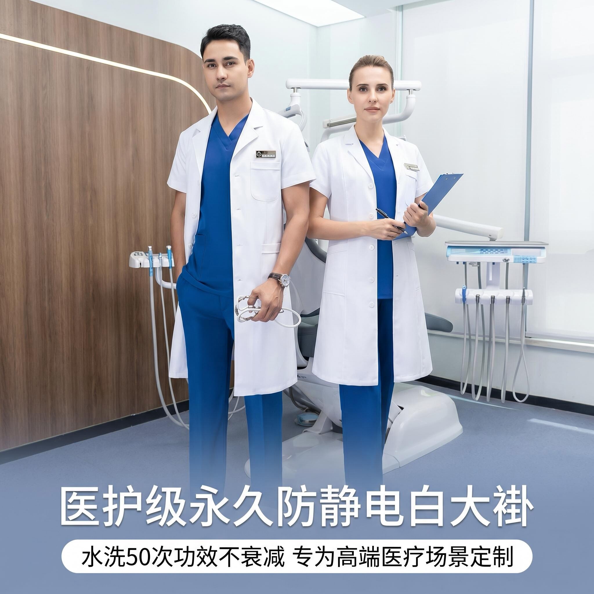 高端白大褂男女医生服牙科口腔