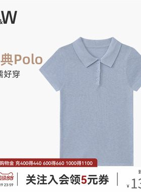 SW速惟针织短袖女春夏POLO衫纯色休闲百搭简约针织T恤上衣2026新