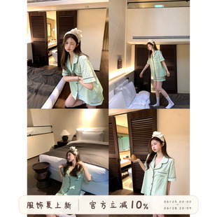 馨帮帮Homedress 2026新款波点睡衣女夏短袖短裤家居服套装可外穿