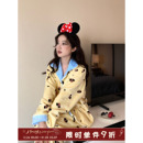 馨帮帮Homedress 撞色小狗珊瑚绒睡衣女秋冬加厚可外穿家居服套装