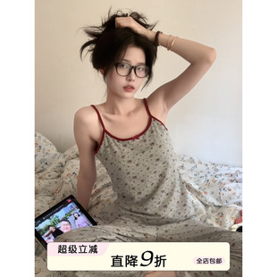 馨帮帮Homedress 夏可外穿家居服 甜美小碎花吊带睡衣女款 2025新款