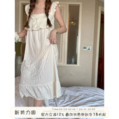 轻薄舒适中长家居裙女 蕾丝花边吊带睡裙夏季 馨帮帮Homedress 法式