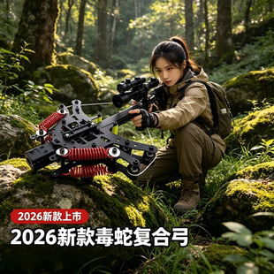 毒蛇复合弓2026新款打钢珠射箭金属拉簧高精准可调磅数成年人玩具