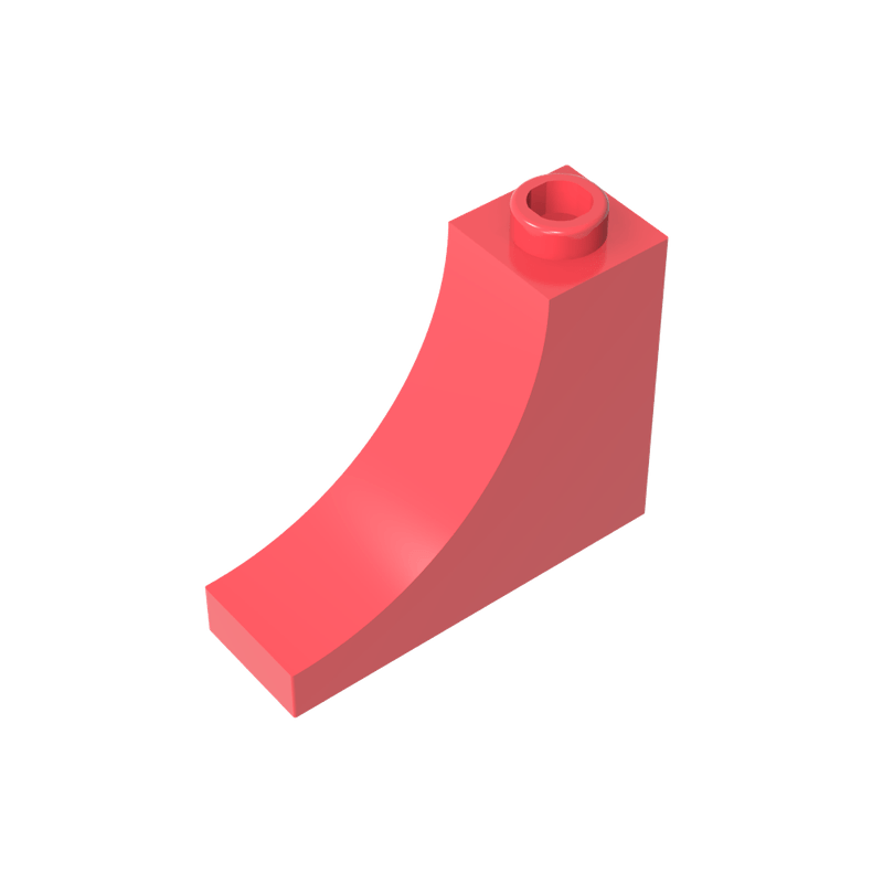 正版高砖积木零件GDS-857配件1x3x2 弧形砖兼容18653小颗粒拼插散