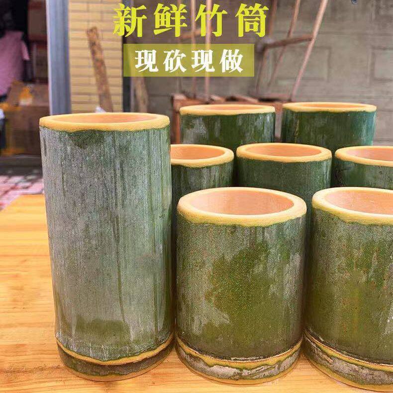 竹子花盆创意竹筒特大号原生态手工新鲜定制纯天然