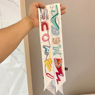 系缠绑包包手柄丝巾桑蚕丝h家小丝带装饰包带绑包丝带斜纹窄飘带