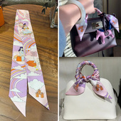 荷叶裙女孩H家绑包丝巾twill18姆米桑蚕丝缠包丝带100%真丝小领巾