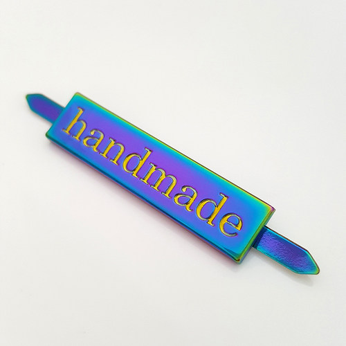 handmade金属标牌定做 标牌铭牌五金箱包配件 手工制作包包字母牌