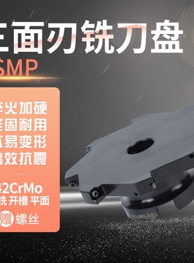数控套式b可换刀片三面刃铣刀盘 株洲SMP06 T型开槽锯片刀盘MPHT1